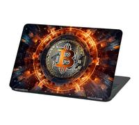 Finest Folia Laptop Film Cover: Strange Adhesive Film, Notebook Sticker, Protective Cover, Self-Adhesive Vinyl Skin Sticker, 17 Inches, LP110 Bitcoin