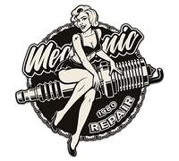 Finest Folia Old School Ace Kult Rockabilly Vintage Retro Sticker (R149-3 Mechanic Repair)