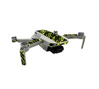 Finest Folia Protective Film Compatible with DJI Mini 2 Drone and Controller Sticker Set Perfect Fit Waterproof Skin Sticker Design Film (Partial Adhesion, R192-05 Future Neon Yellow)
