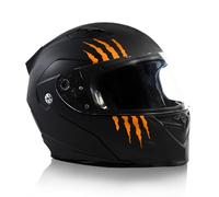 Finest Folia Scratch Helmet Sticker, Set of 2, 7.5 x 7.5 cm, Monster Sticker, Claw Decoration, for Motorcycle, Helmet, Car, Motorcycle Helmet, Scratch Marks, Self-Adhesive, Waterproof, K173