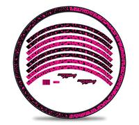 Finest Folia Set of 16 Wheel Rim Stickers for Bicycle Rims in 2 Face Design Complete Set for 27 Inch 29 Inch for Road Bike Mountain Bike MTB Balance Bike
