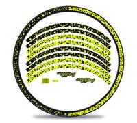 Finest Folia Set of 16 Wheel Rim Stickers for Bicycle Rims in 2 Face Design Complete Set for 27 Inch 29 Inch for Road Bike Mountain Bike MTB Balance Bike