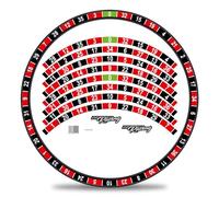 Finest Folia Set of 16 Wheel Rim Stickers for Bicycle Rims in Various Designs Complete Set for 27 Inch / 29 Inch Ebike Road Bike Mountain Bike MTB Balance Bike (No. 6 Roulette, Shine)