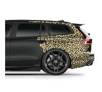 Finest Folia Set of 6 DIN A4 Sheets Car Stickers Leopard Pattern Motorcycle Bus Sticker Car Accessories Leopard Print Tuning Decor Design Film K172 (Beige Brown)