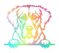 Finest Folia Sticker Peeking Animals Animals Decorative Sticker Self-Adhesive Waterproof for Car Fridge Laptop Suitcase Car Sticker K151 (Hologram, 06 Golden Retriever)