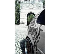 Finest-Folia Tuning Film, “Hahaha” Graphic Lettering, Large Joker/Batman Sticker, KV029 (Shiny Black 070)