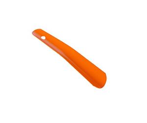 Finest Shoe Horn Boot Horn for Men and Women, Colourful, Durable Metal, Short Handled, by Kaps, Many Colours, Orange, 17 cm - 6.70 inch