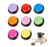FINEST+ Voice Recording Button for Communication Pet Training Buzzer,30 Second Record&Playback Dog Toy,Voice Recording Clicker for Cat,Puppy,Pet Trainin,Funny Gift for Study Office Home 8Pcs