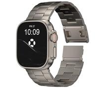 FiNESTONE Titanium Band for Apple Watch ULTRA & ULTRA 2 & ULTRA 3 - Adjustable Apple Watch ULTRA Band 49mm - Magnetic Clasp and DLC Coating - Pure-Titanium Lightweight