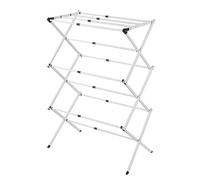 Finetree 3 Tier Folding Clothes Dryer Rack - Heavy-Duty, Rust-Resistant, Space-Saving Design for Indoor/Outdoor Use - Large Capacity Multi-Level Laundry Drying Stand Airer