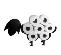 Finetree Sheep Toilet Roll Holder Black Free Standing Novelty Toilet Paper Stand Bathroom Decor