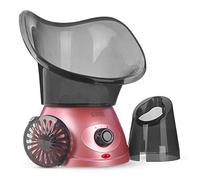 FiNeWaY Face Spa Facial Steamer and Nasal Steam Inhaler Set - 2-in-1 Aromatherapy Sauna for Sinus, Cold & Flu Relief and Deep Cleansing Face Steamer with Dual Nose Cones (Rose Gold)