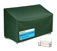 FiNeWaY Garden Bench Covers 3 Seater - Heavy Duty Waterproof Cover for Garden Furniture - UV Stabilised, Windproof Outdoor Seat Covers, All Season Outdoor Bench Covers with Tie Cords (162 x 66 x 89cm)