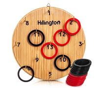 Fineway Hook Ring Toss Target Game - Throw Ring Board, Just Hang it on a Wall and Start Playing - Indoor Outdoor Activity - Perfect for Parties, Summer days, Rainy Days, Family Fun Game