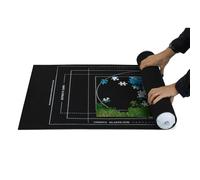 FINEWAY Jigsaw Puzzle Mat Roll for 1000 Pieces with Carry Storage Bag in Black FINEWAY Black