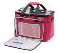 FiNeWaY Large Knitting Bag - Heavy Duty Wool Crochet Bag with Clear PVC Lid