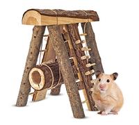 FiNeWaY Natural Wooden Climbing Hamster Mouse Gerbil Playground Wall Rats Pets Toys Play House Tunnel