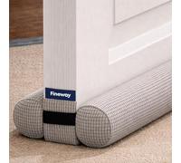 Fineway Under Door Draught Excluder for Doors - 80cm Double-Sided Interior Door Draft Excluder for Doors, Cold Air and Noise & Wind Blocker - Fits Standard UK Doorframe - Pack of 1