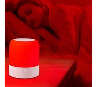 Finezeal 670nm Red Light Night Light Lamp for Sleep - Zero Blue Light, 4 Color Modes Rechargeable Portable & Hangable Design, Dimmable and Auto-Off Timer for Bedroom Nursery Camping