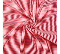 FINFERINSPIRE 1.7Yards/1.62M Striped Upholstery Fabric 1M Wide Red and White Fabric for Sewing Cotton DIY Fabric Doll Sewing Craft by The Yard Doll Clothes Making Fabric for Handmade Decoration