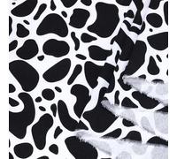 FINFERINSPIRE 2m Cow Pattern Printing Fabric 151cm Wide Non Elastic Black and White Polycotton Fabric for Sewing DIY Craft Sewing Sofa Accessories by The Yard for for Furniture Decoration