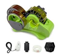 FINFINLIFE Heat Tape Dispenser, Semi-Automatic, TDGreen, 1&3 Inch Core, 1&3 Inch Roll Diameter, TAPE_LABEL_DISPENSER