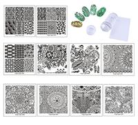 Finger Angel 10pc Nail Plate Stamper Scraper Art Stamping Plates Manicure Template Tools