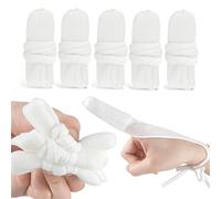 Finger Bandage, 5 Pcs Thicked Spong Finger Protectors Breathable Finger Cots Tubular Gauze Bandage for Wound Care, Fingertip Covers for Gardening, Cooking, Crafting