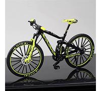 Finger Bike, 1:10 Scale Mini Finger Mountain Bike Models, Clear Texture, Small and Exquisite, For Collectors, Teaching, Home, Office and Club (Yellow)