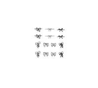 Finger Bow Small Figure Herbal Tattoo Stickers, Semi-permanent Non-reflective, Waterproof, Long-lasting 2 Weeks, Fake Tattoos Temporary Tattoos(1pcs)