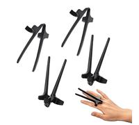 Finger Chopsticks for Gamers,4-Piece Black Finger Chopsticks Cool Gaming Gadgets Snack for Hygienic Eating without Dirty Hands While Gaming and Snacking