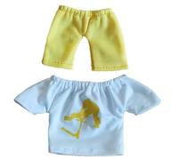 Finger Clothes Set - 3.5 X 3.5 In Mini Outfit, Fabric Finer Wear Blue Green Yellow, Interactive Dress Toy Durable Washable | Creative Finger Puppet Costume Play Set With Bedtime Story Fun