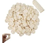 Finger Cot, approxi 200pcs Latex Anti-Static Finger Covers Finger Tip Rubber Protect Keeping Dressing Dry and Clean Disposable Finger Gloves White
