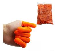 Finger Cots Orange Non-Slip Latex 100pcs Breathable Finger Sleeves for Agriculture for Sculpture DIY Tasks One Size Fits All