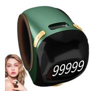 Finger Counter Clicker, 5 Digit Finger Clicker Counter with Electronic Digital Display, Portable Prayer Counting Tool, Rotating Digital Tasbeeh for Meditation, Relaxation, Active Fingers