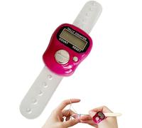 Finger Counter Electronic Counter Lap Clicker Useful Portable Outdoor Sport Supplies for Golf Hiking Finger Counter Green/Blue/Pink (Pink)