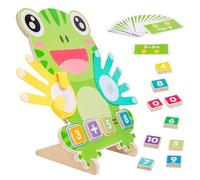 Finger Counting Math Toy - Digit Tutor, 1 Set Numeracy Instrument For Preschool Classrooms, Frog Shaped Arithmetic Board With Felt Digits, Learning Materials, Mathematical Calculation Tray For