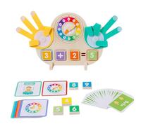 Finger Counting Math Toy: Educational Learning Aid, Colorful Number Beads, Wooden Frame Design, Interactive for Early Skill Development