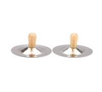 Finger Cymbals with Wooden Handles Portable Belly Dancing Mini Marchings Orff Music Instrument Durable Finger with Wooden Handles Street Musician Accessory Orff Music Instrument