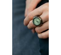 Finger Elastic Punk Hip Hop Watch Ring vintage watch The Colourful Aura Silver One Size