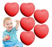 Finger Exercise Balls - Hand Grip Strengthener | 6 x Heart-Shaped Handle Practitioners | Squeezer Gripper Forearm Strengthening | Portable PU Workout Fitness Equipment for Adults and Children