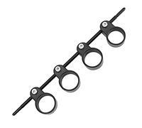 Finger Exerciser Adjustable Finger Trainer with Technology Fiber Inner Rod for Guitar Piano Guzheng Beginners (Black large size (adjustable span))