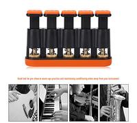 Finger Exerciser, Finger Strength Trainer Variable Hand Tension Exerciser with 5 Keys, 2 Holders, for Piano Guitar Players (Orange)