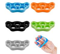 Finger Exerciser Hand Grip Strengthener, 5 Pack Silicone Finger Stretcher Rings, hand exerciser grip strengthener, for Stress Relief, Finger Flexibility, Hand and Forearm Strength