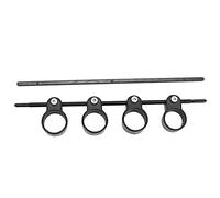 Finger Exerciser Musical Instrument Training Fingertip Stretch Separator Auxiliary Tool, Adjustable Finger Trainer Screw Fixation, for Guitar Piano Beginners (Black large size,Assistance, Correction