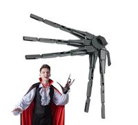Finger Extension | Flexible Black Finger Extension, Articulated 3D Cosplay Fingers, Scary Skeleton Hands Decoration Accessory for Halloween Party