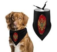 Finger Fingerprint Flag Ea-gles Funny Dog Bandanas Adjustable Triangle Pet Scarf Bib for Small Medium Large Cute Pets Supplies