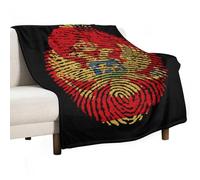 Finger Fingerprint Flag Ea-gles Lightweight Throw Blanket for Bed Couch Soft Flannel Blankets Large Warm Plush Throws 40"x60"