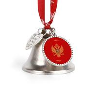 Finger Fingerprint Flag Ea-gles Metal Christmas Jingle Bells Hanging Ornaments Xmas Tree Decorations for Party Wedding Supplies