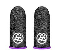 Finger Gloves - Precise Screen Response Without Drag, Flexible Thumb Sleeves Slim Comfort Fit Style, Sweat Absorbing + Friction Reducing, Conductive Fabric Construction, Comfortable - F